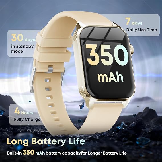Smart Watches for Women, 120 Sports Modes Smartwatch with 1.83 inches HD Display, Heart Rate/Sleep Monitor, IP67 Waterproof, Bluetooth Call & Music Control for iPhone/Android Rose Gold